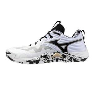 미즈노 V1GA251241 WH BK GD 여성 리미티드 웨이브 모멘텀 엘리트 발레화 9.6인치 245