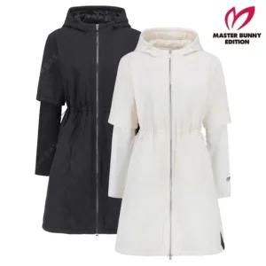 MASTER BUNNY 여성 배색 스트링 후드 원피스 집업 점퍼 21-D4JP411