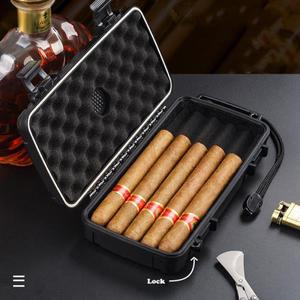 봉인 된 시가 휴 미더 쿨 홀더 블랙 파우치 케이스 쿠바 Charuto 상자 Habanos 흡연 액세서리 5