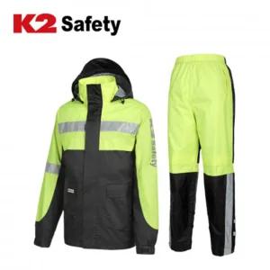 K2세이프티 작업우의 배달우비 상하의세트 비닐우의