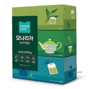 모나리자 각티슈 녹차가 180+30매 좋은 3입opq987