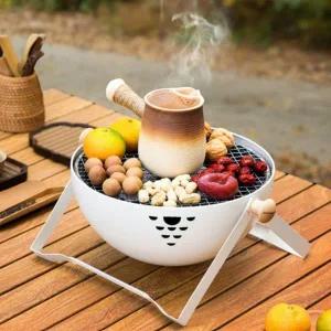 원형 숯불 화로 캠핑화로 감성디자인 그릴 화로대