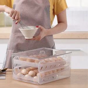 편리한 2단 이동 42구 보관함 자동 투명 계란