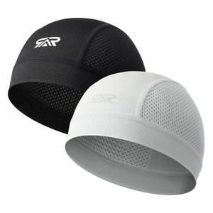 남성용 SUNMECI 2개 냉각 통기성 메쉬 해골 캡 경량 퀵 드라이 사이클링 모토 헬멧 하드 모자 라이너