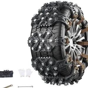 타이어 체인 세트 자동차 스파이크 겨울용 차량용 스노우 체인 미끄럼 방지 8개 커버 안전 용품