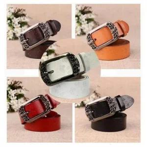 여성 엠보 캐주얼 소가죽 빈티지 벨트 ZK  067