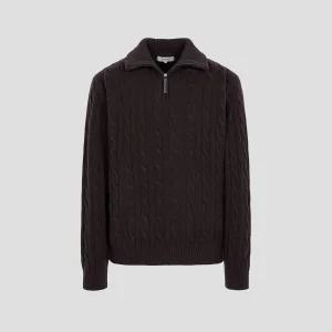 정식매장 빈폴 25년 가을겨울 케이블 반집업 니트 브라운 (BC4951C20D) 캐주얼 셔츠