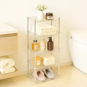튼튼한 5단 욕실 수납선반 틈새 수납장 세탁실 베란다 팬트리 다용도실 화장실 다용도 정리대