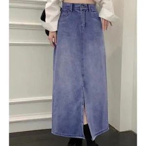 [하프클럽/]데님스커트 치마 롱치마 ST161835