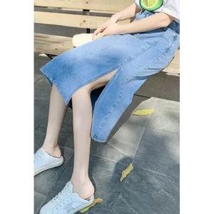 [하프클럽/]옆트임 데님 스커트 치마 GD70