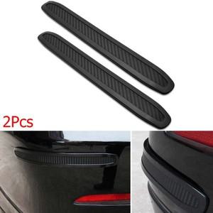 범용 카본 자동차 고무 범퍼, 전면 및 후면 코너 마찰 방지 가드 보호대 스트립, 2 개