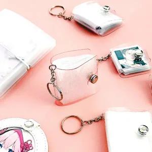 미니 사진 앨범 콜렉트 투명 바인더 포토 앨범 키링 사진첩 포토북 보관함 스마트 아이돌 보관 섬유 홀더