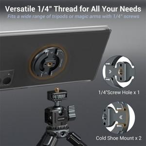 LEAPLIGHT 자기 전화 삼각대 마운트 Magsafe Iphone 16 15 14 13 마이크 라이트 볼 헤드용 나사 핫슈 어댑