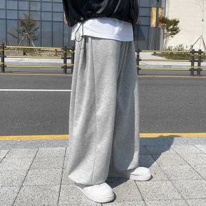 [히코튼][자체제작] 사이드 핀턱 벌룬 와이드 스트링 조거 트레이닝 팬츠