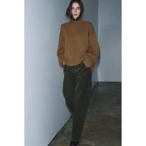 [국내배송]자라 ZARA ZW 컬렉션 코듀로이 스트레이트 팬츠 - 미디움 그린906556