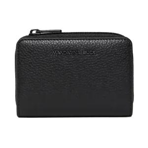 만다리나덕 멜로우 레더 송아지 가죽 지퍼 지갑 지폐 동전 네로 FZP77001