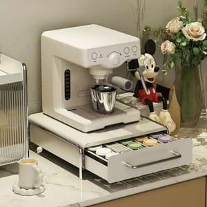 캡슐 커피 디스플레이 선반 보관 서랍 주최자 테이블 탑 티백 상자 기계 기본