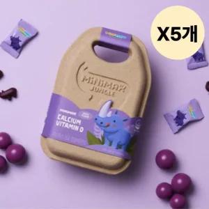 동아제약 미니막스 어린이 칼슘 포도맛 60구미 X5개