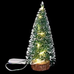 led 크리스마스 트리 장식용 카페트리 테이블 미니 크리스마스 트리 연말 소품 인테리어 무드등 건전지