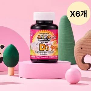 애니멀퍼레이드 어린이 비타민 D3 츄어블 60정 X6개