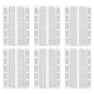 E O 6PCS 400포인트 브레드보드 키트 솔더리스 아두이노 프로젝트용 소형 전자 회로 PCB 프로토타입 보드