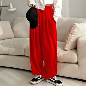 여성 겨울 기모 면 무지 핀턱 와이드 조거팬츠 트레이닝 츄리닝 밴딩 바지 PN0658S 빅사이즈 루즈핏