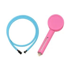 비욘 필터샤워기 핑크 PVC 샤워호스 2M 블루 필터 3P