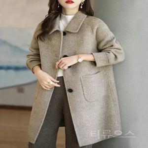 티류으스 울 캐시미어 하프코트 겨울 모직코트 ZA