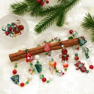 [겨울활동] 크리스마스 오너먼트 팔찌 만들기(4종 랜덤) | 토단몰(도매)