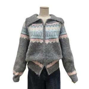 [롯데백화점]에이지도르 노르딕 집업 니트 가디건(ALFIWIC183)