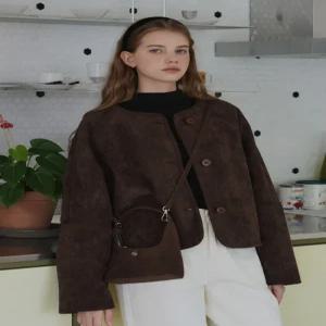 센느리버시블무스탕 브라운