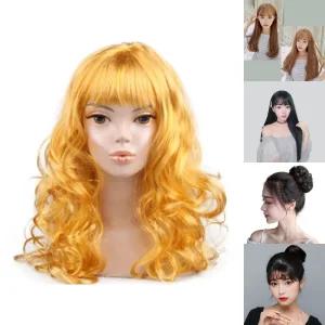 웨이브긴머리가발(골드)/가발/웨이브/긴머리/골드/금발/여자/여성/연극가발/행사가발/코스프레/통가발