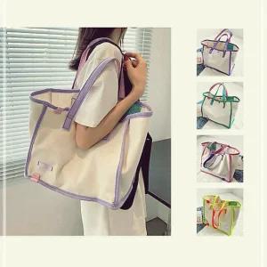 여성 에코백 보조가방 83_95 캐주얼 캔버스 칼라웨빙 13W909FD0T