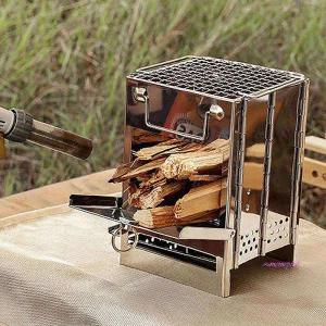 접이식 화로대 장작 사각 대형 난로 불멍 휴대용uvw938