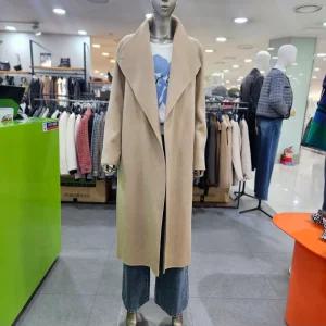 시슬리/애플아울렛/버디 숄카라 벨티드 롱 코트 SACT38461