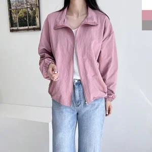 [하프클럽/]여자 스트링 윈드 경량 바람막이 점퍼 DJW-JUS-SKQQ1317-라이트그레