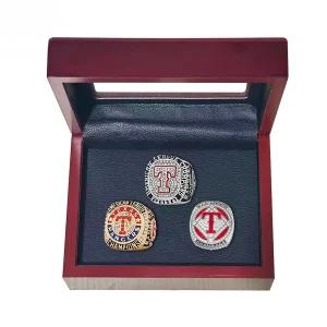 텍사스 레인저스 월드시리즈 우승 반지 MLB 메이저리그 야구 챔피언링 굿즈 3종세트
