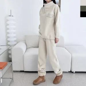 GPP ST888W 여자 빅사이즈 소프트 후리스 트레이닝세트 플리스 조거 셋업(기모안감)