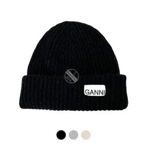 [가니] 골지니트 비니 블랙 오버사이즈 A4429