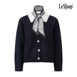 [르샵] 페이즐리 스카프 세트 카라 배색 가디건 (BPBKC007A)