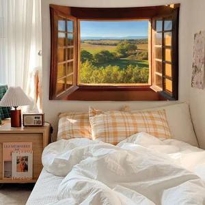 풍경 포스터 소중풍경 천 침실 숙소 70x100cm 그림 벽걸이 담요