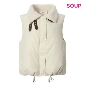 [국내매장 정품] 숲 덤블 카라 레더 스트랩 패딩 베스트 (S5AVE03) 579509