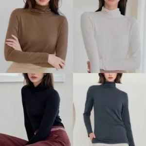 도로시양장점 특가 하이넥 클래식 터틀넥 티셔츠 블라우스 4종 택1