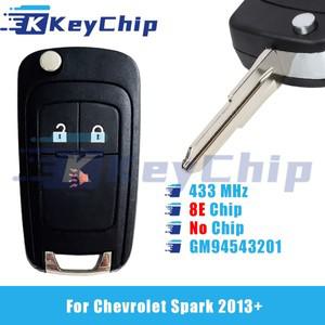 쉐보레호환 스파크 2013+용 키칩 프로 2+1 버튼 플립 리모컨 자동차 키 433MHz 8E 칩 / 없음 GM94543201
