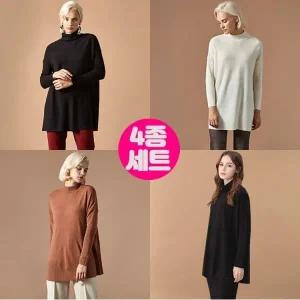 [홈쇼핑브랜드](플래퍼) 풀오버니트 3종+니트 스커트1종 세트(KW8400_SET)