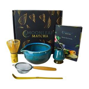 말차 거품기 세트 - 티 세트에는 스파우트와 대나무 거품기가 포함된 세라믹 그릇 의식용 만들기용 5종 독특한 선물 아이디어 크리스마스, 생일