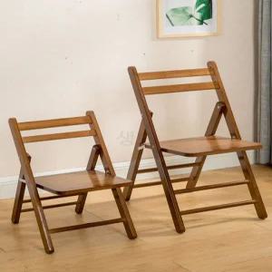 원목 대나무 폴딩체어 심플 경량 휴대용 접이식 의자 다이닝 캠핑 야외용 모던 인테리어