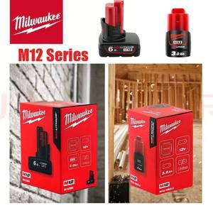 M12 밀워키 배터리 5000mAh 전동 공구용 충전식 리튬 12V