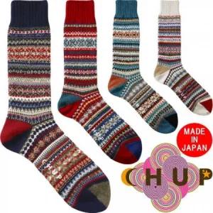 13138412 추 양말 CHUP MEDITERRANNEAN 메디탈레이니안 남성 일본제 하이삭스 크루 b