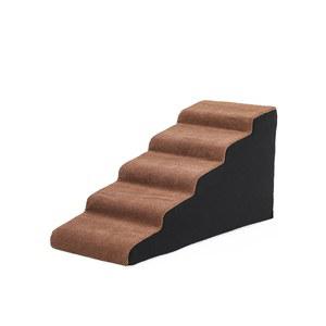 세탁가능 반려견 계단 각도조절 접이식 그레이 테디 애견 연회색 30CM 사다리 가죽